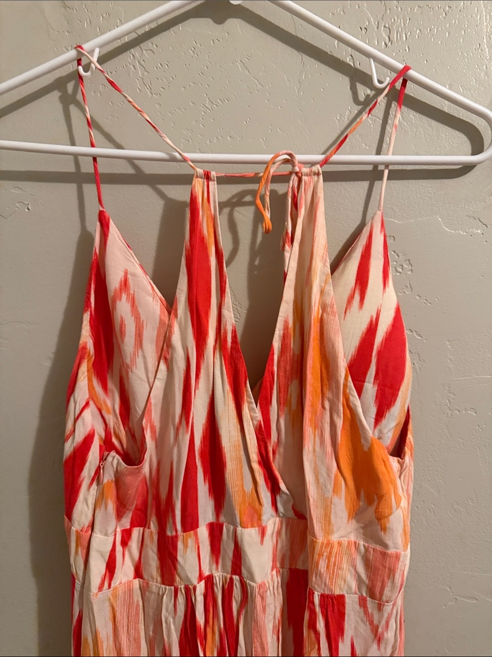 Athleta Coral, Peach & Cream Strappy Maxi Dress - Picture 6 of 9